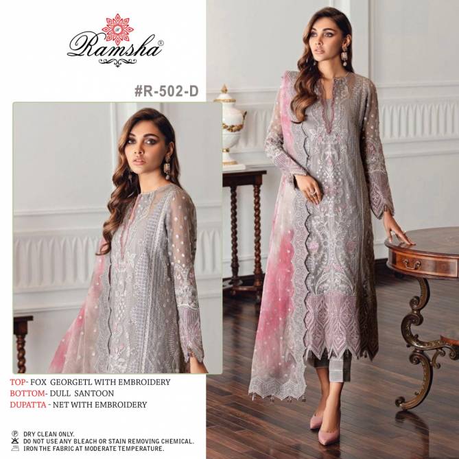 Ramsha R 502 Nx Heavy Georgette New Exclusive Wear Pakistani Salwar Kameez Collection